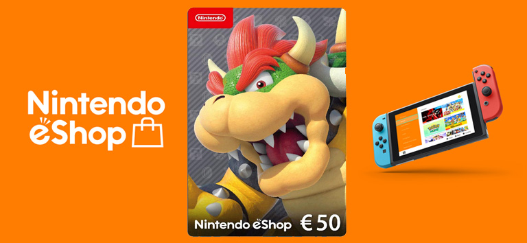 Card EUR aktivační eShop klíč Nintendo 50